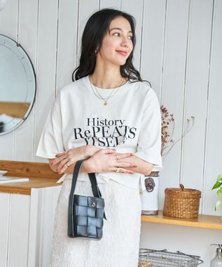 WEGO 【新色追加/手洗い可】グラフィックショートT オフホワイト