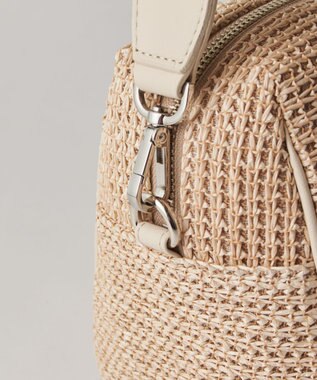 russet ナイロンラフィアミニボストンバッグ(CE-1715) Ivory