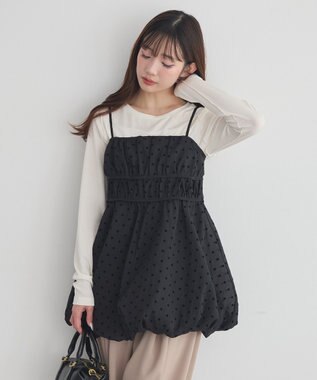 earth music&ecology ドットバルーンキャミチュニック Dot