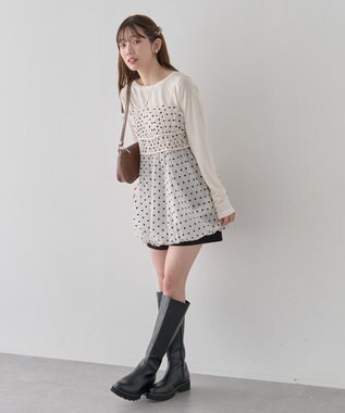 earth music&ecology ドットバルーンキャミチュニック Dot