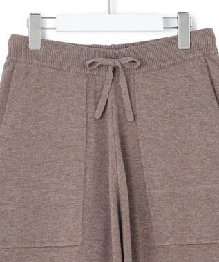 J.PRESS YORK STREET 【WOMEN】ANTI PILLING WOOL ニットワイドパンツ ブラウン系