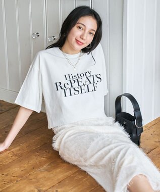 WEGO 【新色追加/手洗い可】グラフィックショートT オフホワイト