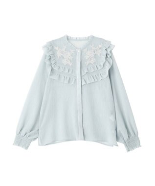 YECCA VECCA ラッフルレースブラウス Mint