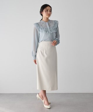YECCA VECCA ラッフルレースブラウス Mint