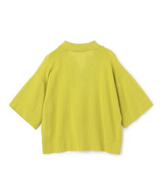 UNFILO フロスティコットン スキッパーニット ライム