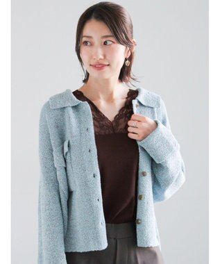 Te chichi 前後2WAYレースネックタンクトップ ブラウン