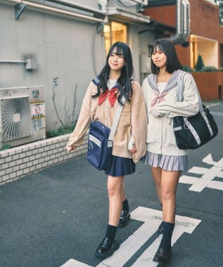 WEGO 【SCHOOL ITEM】ハイゲージスクールカーディガン オフホワイト