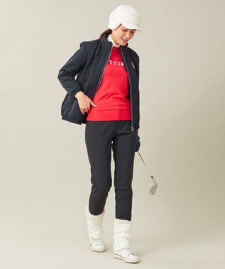 23区GOLF 定番あたたかインナー【WOMEN】エニワイズ無地 カットソー ホワイト系