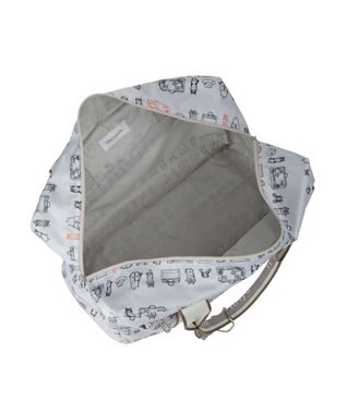 ACE BAGS & LUGGAGE HAyU × ace.  フォールディング 折り畳みボストンバッグ 猫柄 32L 17863 ライトベージュ柄