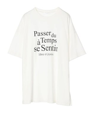 Green Parks 多段ロゴ半袖チュニック Off White