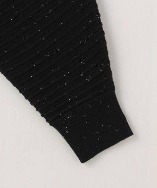 組曲 【手洗い可】ELENAスパンコールドルマン ニット ブラック系