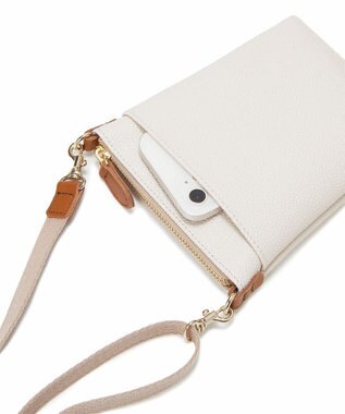 TOPKAPI 【Breath TOPKAPI】SCOTCH GRAIN スコッチグレイン ネオレザー サコッシュ スマホ ショルダーバッグ クリーム