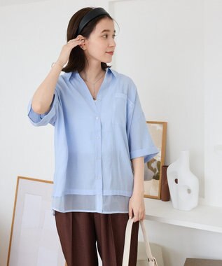 Green Parks 裾レイヤードショートスリーブシャツ Beige