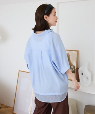 Green Parks 裾レイヤードショートスリーブシャツ Beige