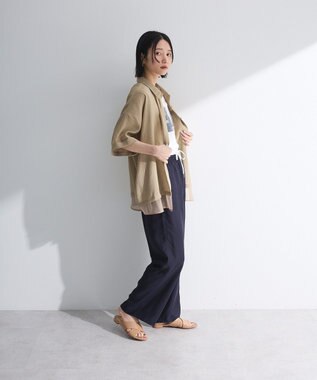 Green Parks 裾レイヤードショートスリーブシャツ Beige