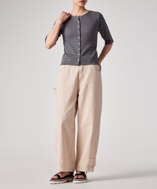 Paul Smith ボーダー ハーフスリーブ カーディガン ボルドー