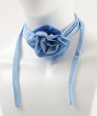 WEGO Lサテンローズチョーカー サックス