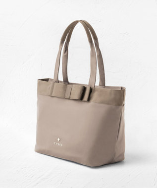 TOCCA 【撥水・A4サイズ対応】RIBBON BRICK A4TOTE トートバッグ [新色]ベージュ系