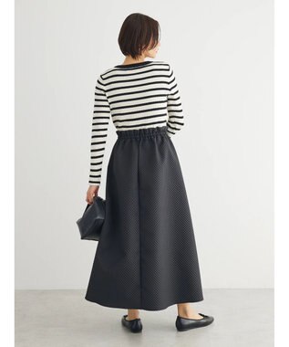 Green Parks ・ＥＬＥＮＣＡＲＥ　ＤＵＥニット＆ジャカードワンピース Border