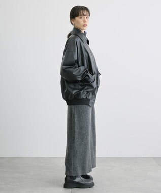 AMERICAN HOLIC フェイクレザーブルゾン Black