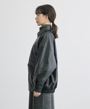 AMERICAN HOLIC フェイクレザーブルゾン Black