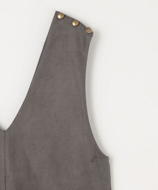 ANY L 【洗濯機可能/ストレッチ】スエードライクジャンスカ チャコール