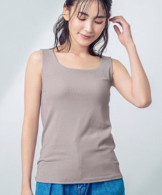 Wing カップ付きタンクトップ ラク きれいなバストシルエット 綿混(身生地) 【シンクロブラトップ】 リブタイプ ブラトップ ET1173 ウイング／ワコール ストロベリー