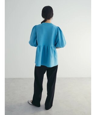 Green Parks armonia. ウエストギャザー袖ボリュームニット Blue