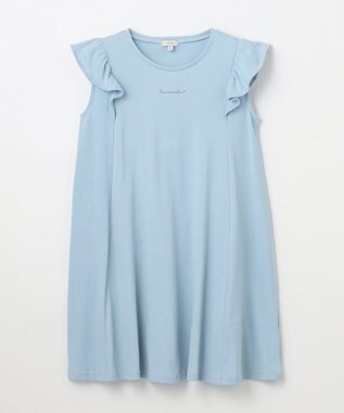 ANY KIDS ひんやりクール カットソーワンピース サックスブルー