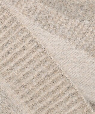 JOSEPH ABBOUD MOUNTAIN 【イタリア糸使用/軽量】ブークレーカモフラージュ  ニット ブルゾン ホワイト系9