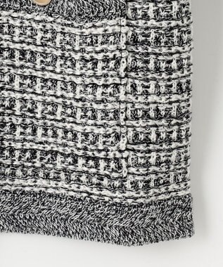 J.PRESS LADIES 【洗える】TWEED KNIT ミドル カーディガン ブラック系5