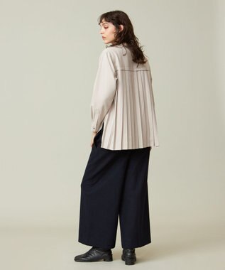 J.PRESS YORK STREET 【WOMEN】バックプリーツ ブラウス ベージュ系