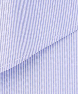 ICB 【洗える】クリーンブロード ラッフルデザインブラウス ブルーストライプ系