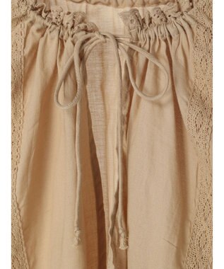 earth music&ecology ギャザーショートブラウス Beige