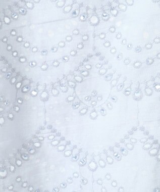 CRAFT STANDARD BOUTIQUE インド綿フリル使いシフリーブラウス Sax