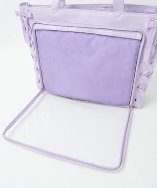 WEGO 【痛バ＆推し活グッズ】レースアップフレーム痛バッグL ライトパープル