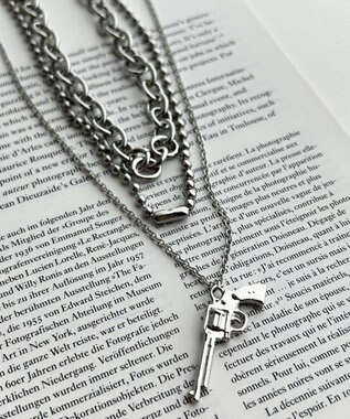 WEGO 3Pメタルモチーフネックレス 柄8