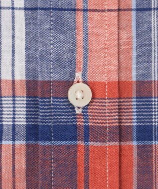 J.PRESS MEN 【WEB・一部店舗限定】コットンリネンチェック シャツ/B.D オレンジ系4