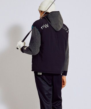 PW CIRCULUS 【撥水加工 / ストレッチ】【MEN】キルティング中綿ベスト ゴルフ ブラック系