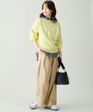 ANY スプリングカラーニットドルマンプルオーバー イエロー