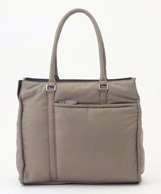 Y'SACCS 【ムック本掲載】ツイルナイロン　スクエアトート　Mサイズ グレージュ【web限定カラー】