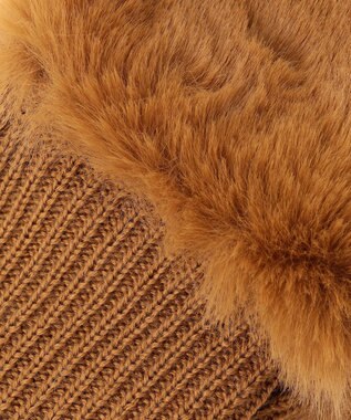 ICB ファー手袋 キャメル系