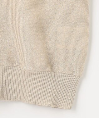 ANY 【洗濯機可/UVケア】ラメニットドルマンプルオーバー ベージュラメ