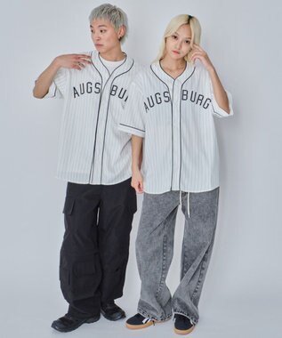 WEGO 【ユニセックス着用ITEM/MLサイズ展開】ベースボールシャツ（SS） ホワイト