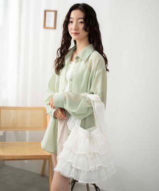 WEGO フリルショルダー ホワイト