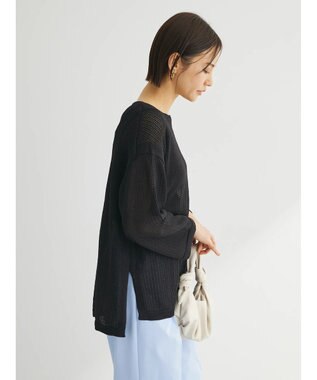 Green Parks メッシュニットプルオーバー Black