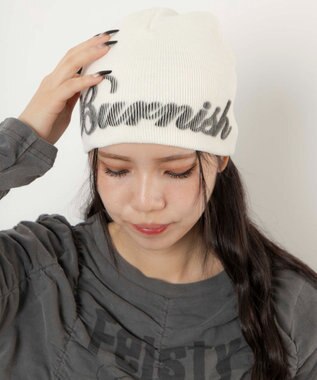 WEGO ロゴプリントシングルニットワッチ オフホワイト