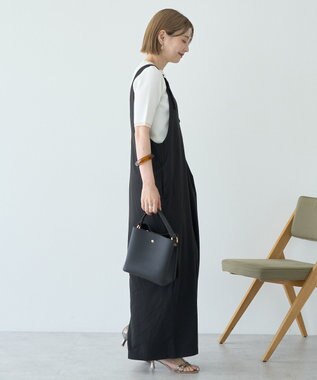 AMERICAN HOLIC イージーケアVネックオールインワン Gray Mixture