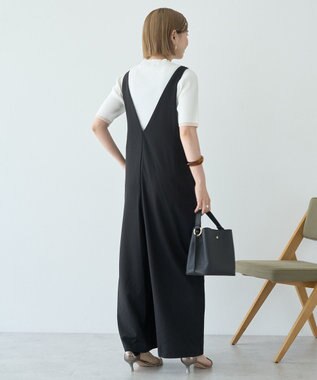 AMERICAN HOLIC イージーケアVネックオールインワン Gray Mixture