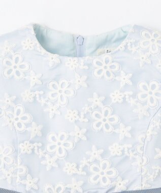 組曲 KIDS 【110-140㎝】ブルーミングフラワー ドレス サックスブルー